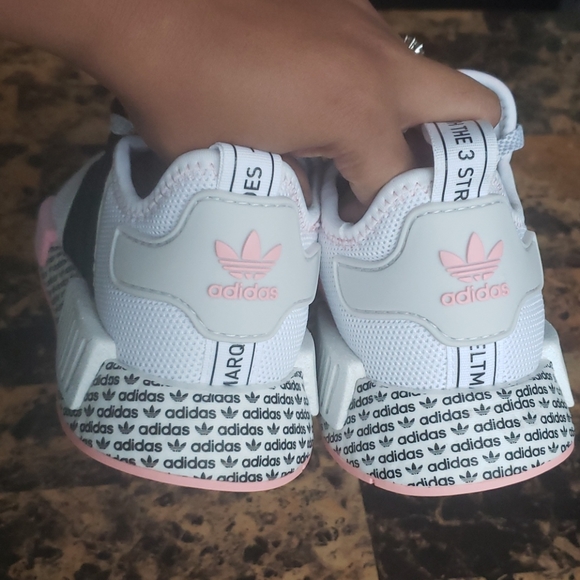 Rare Adidas NMD R1 White/Pink/Black NWT - Picture 9 of 16